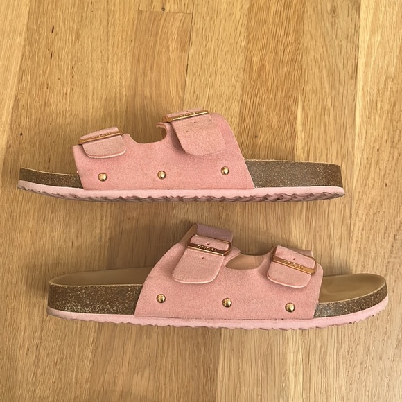 ONCAI Womens Slide Sandals Pink/ Rose Gold Slip On Adjustable Straps - Picture 8 of 16